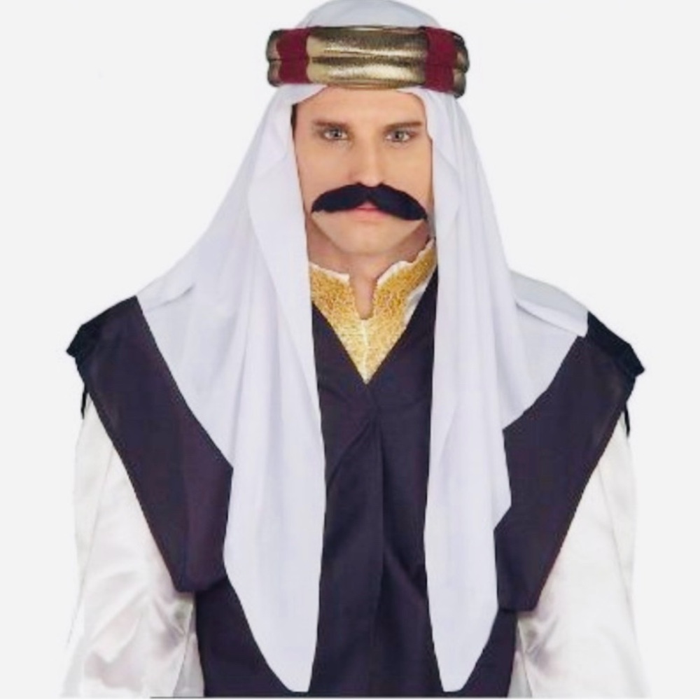 Desert Prince headpiece Uni Women’s Men’s Size OS White & Gold Rubie’s Costume